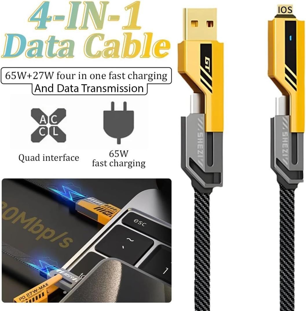 4 in 1 mobile charging cable